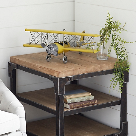 Harper & Willow Metal Vintage Airplane Wall Decor, 21 in. x 23 in. x 9 in.