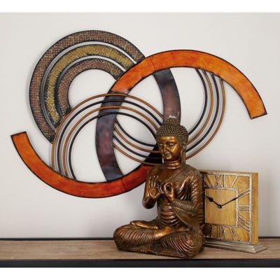 Harper & Willow Multicolor Metal Modern Abstract Wall Decor, 38 in. x 25 in.