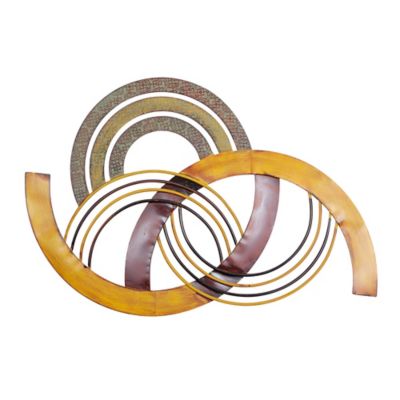 Image showing  Multicolor Metal Modern Abstract Wall Decor, 38 in. x 25 in.