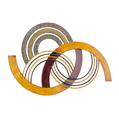 Image showing  Multicolor Metal Modern Abstract Wall Decor, 38 in. x 25 in.