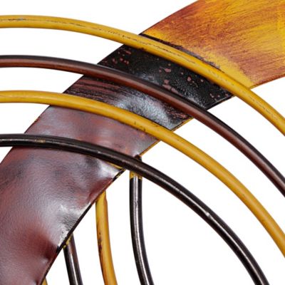 Image showing  Multicolor Metal Modern Abstract Wall Decor, 38 in. x 25 in.