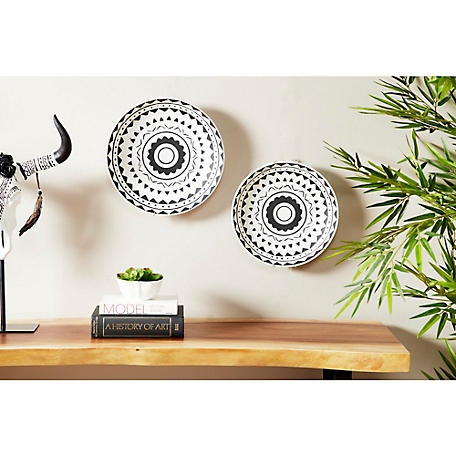 Harper & Willow Black Ceramic Eclectic Abstract Wall Decor, 15 in., 14 in., 2 pc.