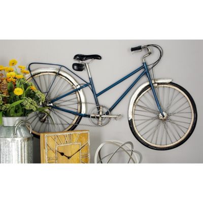 Harper & Willow Black Metal Vintage Transportation Wall Decor, 39 in. x 2 in. x 22 in.