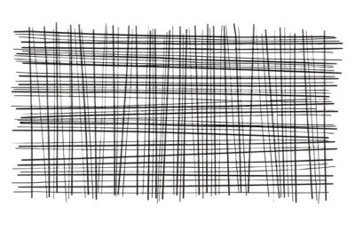 Image showing  Black Metal Contemporary Abstract Wall Decor, 47 in. x 1 in. x 25 in.