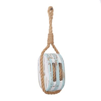 Image showing  Blue Wood Coastal Wall Decor, 14 in. x 5 in. x 4 in.