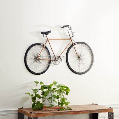 Harper & Willow Black Metal Vintage Transportation Wall Decor, 39 in. x 1 in. x 24 in.