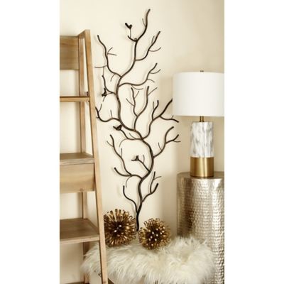 Harper & Willow Brown Metal Farmhouse Birds Wall Decor, 25 in. x 1 in. x 58 in.