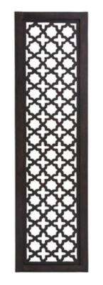 Image showing  Black Wood Handmade Carved Geometric Wall Decor, 20 in. x 1 in. x 72 in.