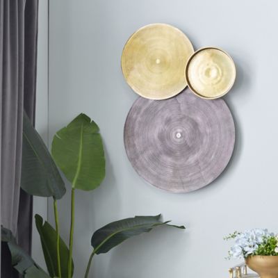 Harper & Willow Aluminum Contemporary Abstract Wall Decor, 19 in. x 4 in. x 26 in.