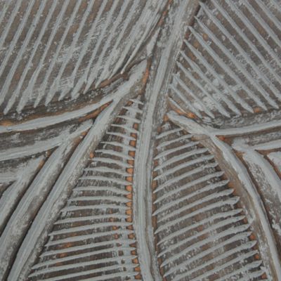 Image showing  Wood Abstract Wall Panel, 48 in. x 16 in., White, 2 pc.