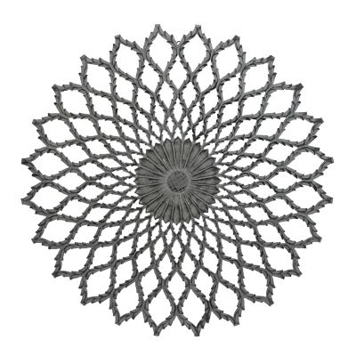 Image showing  Gray Wood Cut-Out Starburst Wall Decor, 48 in. x 2 in. x 48 in.