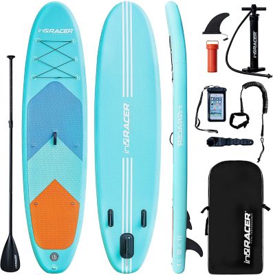 inQracer 11 ft. Inflatable Stand Up Paddle Board with Accessories, Aqua Color