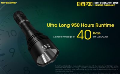 Image showing  1,000-Lumen NEW P30 676 Yard Long Throw Hunting Flashlight