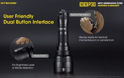 Image showing 6 th Nitecore 1,000-Lumen NEW P30 676 Yard Long Throw Hunting Flashlight