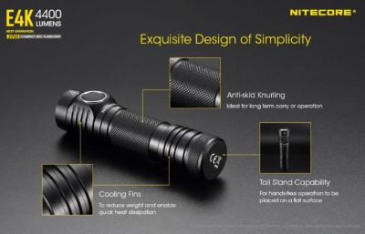 Image showing 5 th Nitecore 4,400-Lumen E4K EDC Flashlight with USB-C Rechargeable Battery