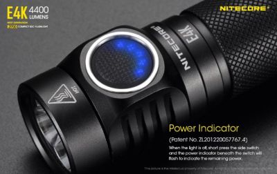Image showing 6 th Nitecore 4,400-Lumen E4K EDC Flashlight with USB-C Rechargeable Battery