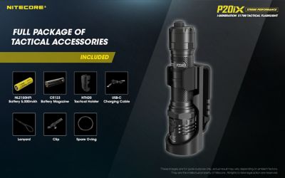 Image showing 12 th Nitecore 4,000-Lumen P20iX USB-C Rechargeable Flashlight