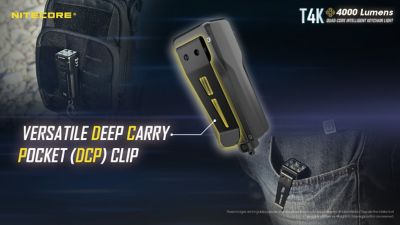 Image showing 12 th Nitecore 4,000-Lumen T4K Ultra Bright EDC Flashlight, FL-NITE-T4K