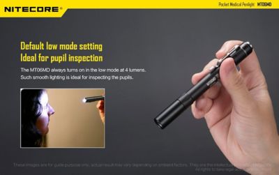 Image showing 5 th Nitecore MT06MD Nichia 219B 2xAAA LED Pen light, Pupil Gauge, FL-NITE-MT06MD-PG