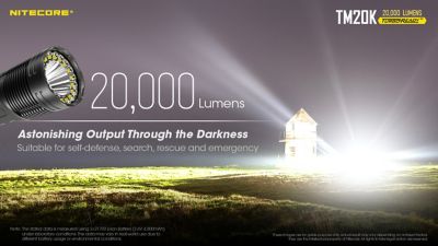Image showing 10 th Nitecore 20,000-Lumen TM20K Rechargeable Flashlight, Tiny Monster