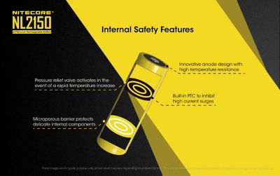 Image showing 7 th Nitecore 3.6V NL2150 21700 5,000 mAh Rechargeable Lithium-Ion Battery