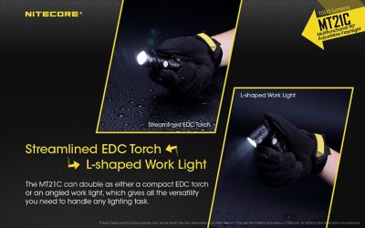 Image showing  1,000 Lumen MT21C 90 Degree Adjustable Flashlight with USB Rechargeable Battery