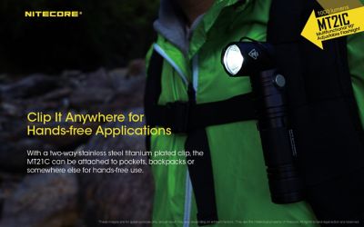 Image showing  1,000 Lumen MT21C 90 Degree Adjustable Flashlight with USB Rechargeable Battery