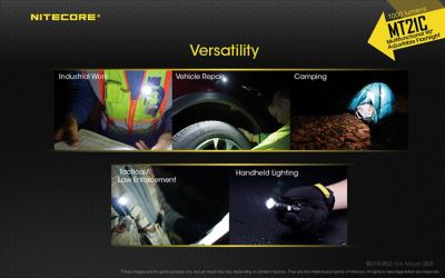 Image showing 7 th Nitecore 1,000 Lumen MT21C 90 Degree Adjustable Flashlight with USB Rechargeable Battery