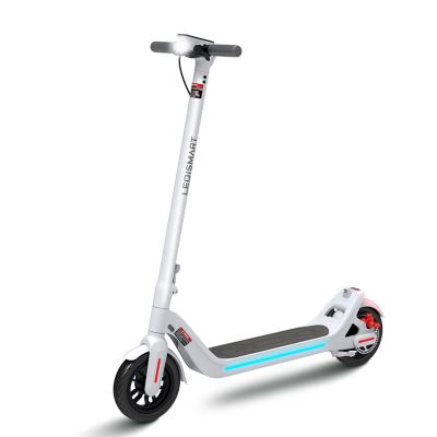 LEQISMART Adults' Foldable Electric Scooter, Matte White, 44.3 in. x 6 in. x 46.5 in.