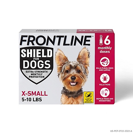 Frontline Shield Flea and Tick Prevention for Dogs 5-10 lb., 6-Pack