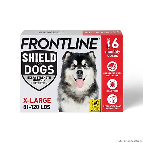 Frontline Shield Flea and Tick Prevention for Dogs 81-120 lb., 6-Pack