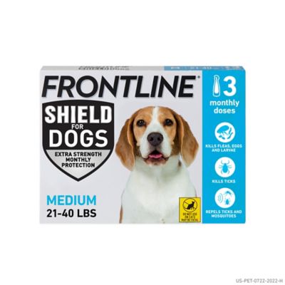 Frontline Shield Flea and Tick Prevention for Dogs 21-40 lb., 3-Pack