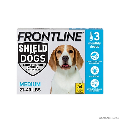 Frontline Shield Flea and Tick Prevention for Dogs 21-40 lb., 3-Pack
