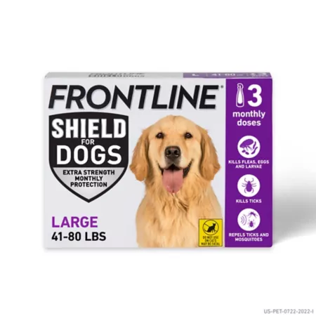 Frontline Shield Flea and Tick Prevention for Dogs 41-80 lbs 3 ct Dog Flea & Tick Topical Treatments