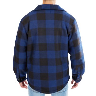 Image showing  Men's Sherpa-Lined Plaid Microfleece Work Shirt Jacket