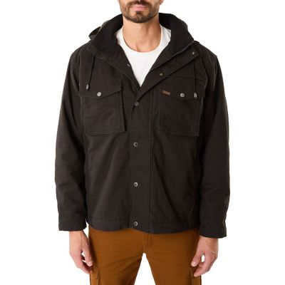 Smith's Workwear Sherpa-Lined Duck Canvas Hooded Work Jacket at