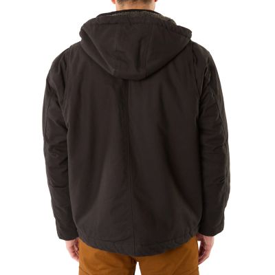 Image showing  Sherpa-Lined Duck Canvas Hooded Work Jacket