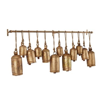 Image showing  Metal Bohemian Decorative Hanging Bells, Bronze
