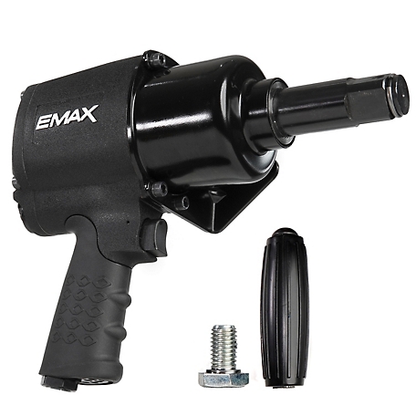 EMAX 1 in. Pneumatic Industrial-duty Impact Wrench with Heat Treated Anti Fatigue Ergonomic Rubber Grip handle