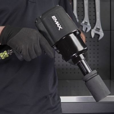 Image showing 5 th EMAX 1 in. Drive 1,500 ft.-lb. Pneumatic Industrial-Duty Impact Wrench with Heat-Treated Anti-Fatigue Ergonomic Rubber Grip
