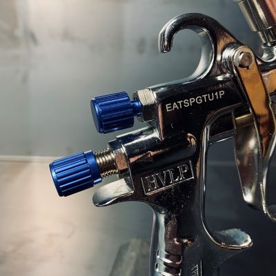 Image showing  20 in. Pneumatic Industrial Touch Up HVLP Spray Gun, Metallic Finish, Tip Size 1.1, Mid-Pro Mini Body