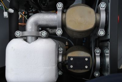 Image showing 8 th EMAX Silent Air Industrial 5HP 19CFM 3Phase 230V 2 Stage 80 Gal. Vertical Air Compressor with 30CFM Refrigerated Air Dryer