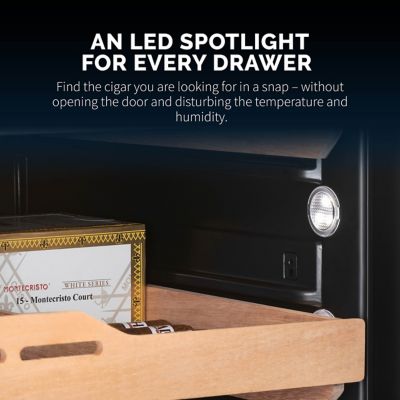 Image showing 14 th NewAir 1,500 ct. Electric Cigar Humidor with Built-In Humidification System and Opti-Temp Heating and Cooling Function