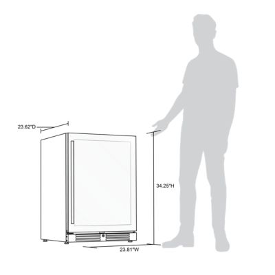 Image showing 16 th NewAir 1,500 ct. Electric Cigar Humidor with Built-In Humidification System and Opti-Temp Heating and Cooling Function