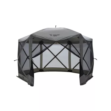 Territory Tents 6-Sided Easy Pop-Up Tent Slate Gray Canopies