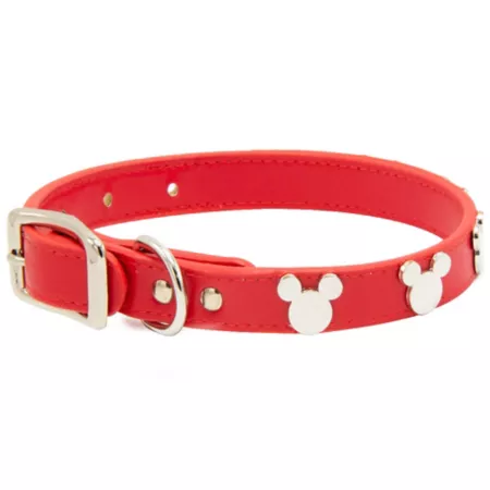 Dog Collar with Disney Mickey Mouse Head Charms and Buckle Dog Basic Collars