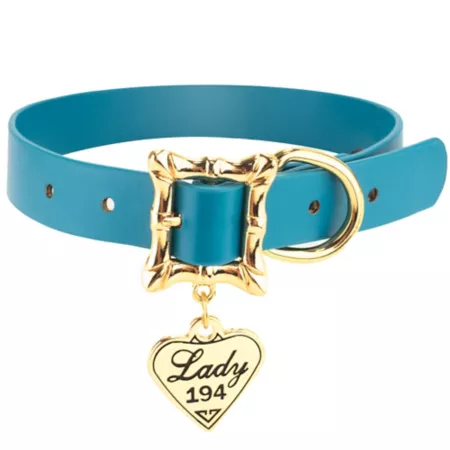 Buckle-Down Disney Lady and the Tramp Movie Replica Dog Collar with Heart Charm Dog Basic Collars