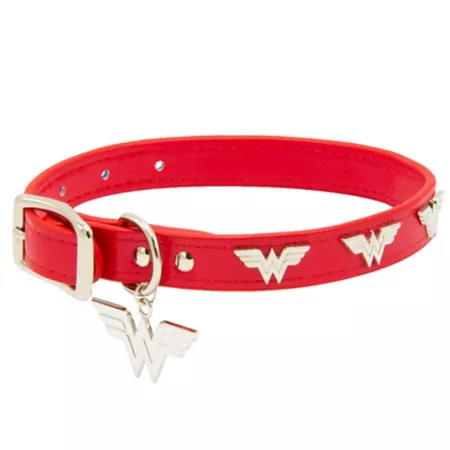 Buckle-Down DC Comics Wonder Woman Dog Collar with WW Icon Charms Dog Basic Collars