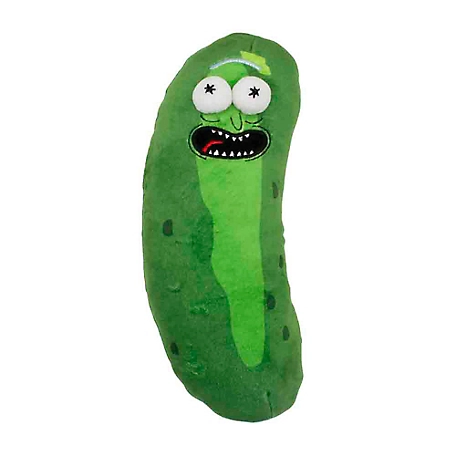 Buckle-Down Comedy Plush Squeaker Rick and Morty Pickle Rick Dog Toy