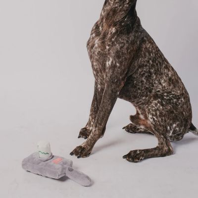 Image showing  Comedy Plush Squeaker Rick and Morty Portal Gun Dog Toy